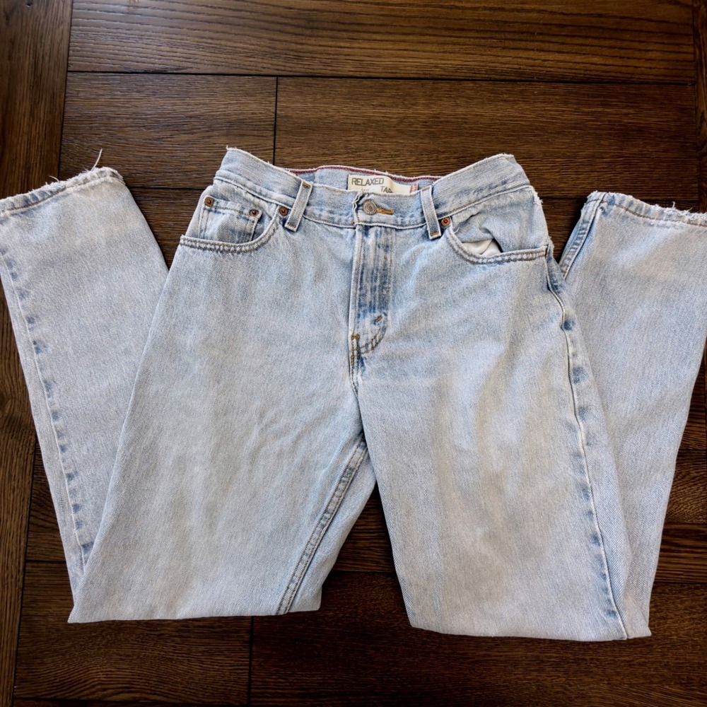 Levis 550 Relaxed Tapered Jeans Womens 8M Light Wash High Rise Vintage Denim